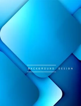 Rounded squares shapes composition geometric abstract background. 3D shadow イラスト素材