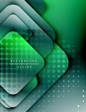Rounded squares shapes composition geometric abstract background. 3D shadow イラスト素材