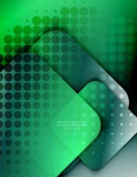 Rounded squares shapes composition geometric abstract background. 3D shadow Illustrazione stock