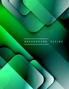 Rounded squares shapes composition geometric abstract background. 3D shadow Illustrazione stock