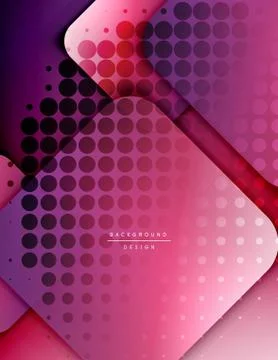 Rounded squares shapes composition geometric abstract background. 3D shadow Illustrazione stock