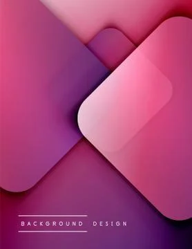 Rounded squares shapes composition geometric abstract background. 3D shadow イラスト素材