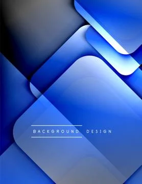 Rounded squares shapes composition geometric abstract background. 3D shadow イラスト素材