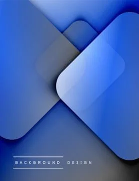 Rounded squares shapes composition geometric abstract background. 3D shadow Illustrazione stock