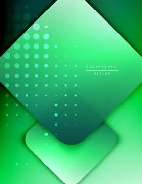 Rounded squares shapes composition geometric abstract background. 3D shadow Stock Illustration