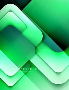 Rounded squares shapes composition geometric abstract background. 3D shadow 스톡 일러스트