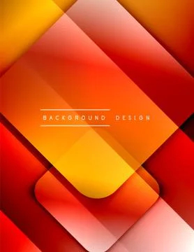Rounded squares shapes composition geometric abstract background. 3D shadow 스톡 일러스트