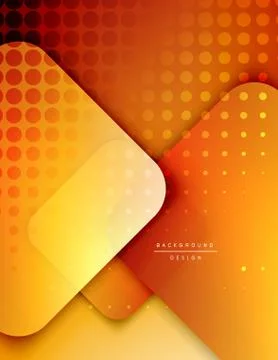 Rounded squares shapes composition geometric abstract background. 3D shadow Illustrazione stock