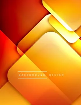 Rounded squares shapes composition geometric abstract background. 3D shadow イラスト素材
