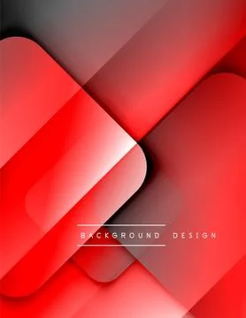 Rounded squares shapes composition geometric abstract background. 3D shadow Illustrazione stock