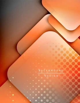 Rounded squares shapes composition geometric abstract background. 3D shadow 스톡 일러스트