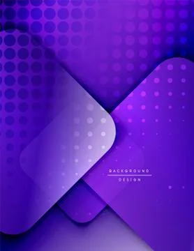 Rounded squares shapes composition geometric abstract background. 3D shadow Illustrazione stock