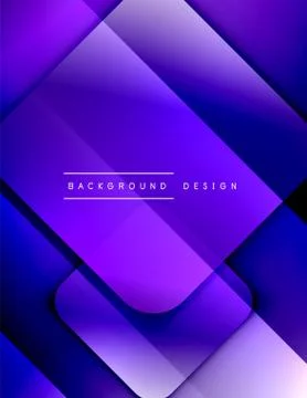 Rounded squares shapes composition geometric abstract background. 3D shadow Illustrazione stock