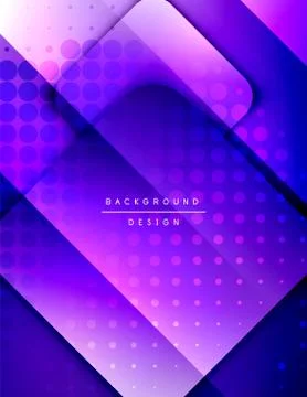Rounded squares shapes composition geometric abstract background. 3D shadow Illustrazione stock