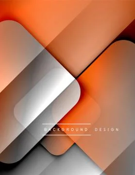 Rounded squares shapes composition geometric abstract background. 3D shadow 스톡 일러스트