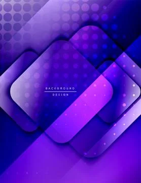 Rounded squares shapes composition geometric abstract background. 3D shadow 스톡 일러스트