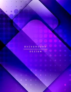 Rounded squares shapes composition geometric abstract background. 3D shadow Illustrazione stock
