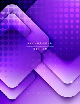 Rounded squares shapes composition geometric abstract background. 3D shadow 스톡 일러스트