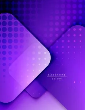 Rounded squares shapes composition geometric abstract background. 3D shadow Stock Illustration
