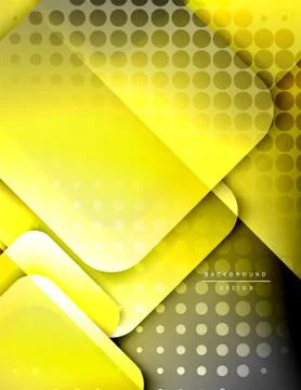 Rounded squares shapes composition geometric abstract background. 3D shadow イラスト素材