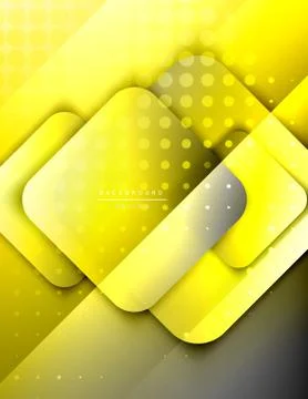Rounded squares shapes composition geometric abstract background. 3D shadow Illustrazione stock