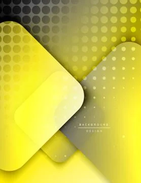 Rounded squares shapes composition geometric abstract background. 3D shadow イラスト素材