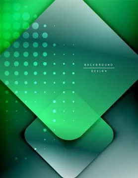 Rounded squares shapes composition geometric abstract background. 3D shadow Stock Illustration