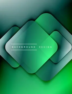 Rounded squares shapes composition geometric abstract background. 3D shadow 스톡 일러스트