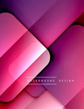 Rounded squares shapes composition geometric abstract background. 3D shadow イラスト素材