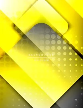 Rounded squares shapes composition geometric abstract background. 3D shadow Stock Illustration