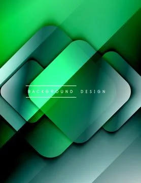 Rounded squares shapes composition geometric abstract background. 3D shadow イラスト素材