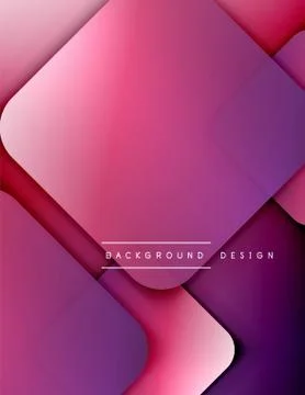 Rounded squares shapes composition geometric abstract background. 3D shadow 스톡 일러스트