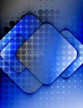 Rounded squares shapes composition geometric abstract background. 3D shadow 스톡 일러스트