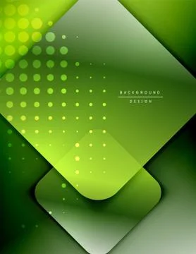 Rounded squares shapes composition geometric abstract background. 3D shadow Stockillustratie