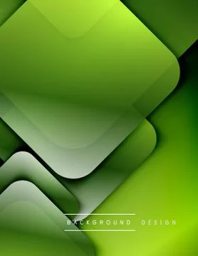 Rounded squares shapes composition geometric abstract background. 3D shadow Illustrazione stock