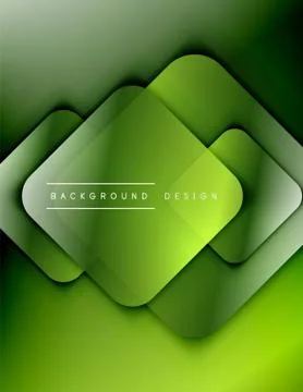 Rounded squares shapes composition geometric abstract background. 3D shadow Illustrazione stock