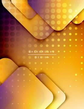 Rounded squares shapes composition geometric abstract background. 3D shadow イラスト素材