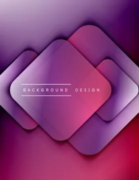 Rounded squares shapes composition geometric abstract background. 3D shadow イラスト素材