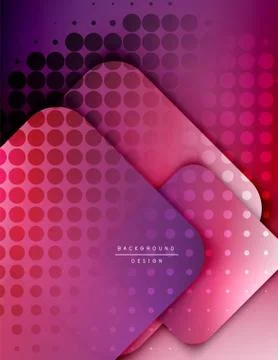 Rounded squares shapes composition geometric abstract background. 3D shadow 스톡 일러스트