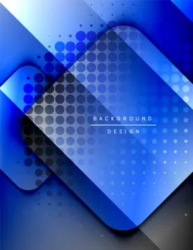 Rounded squares shapes composition geometric abstract background. 3D shadow イラスト素材