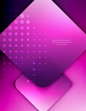 Rounded squares shapes composition geometric abstract background. 3D shadow Stock Illustration