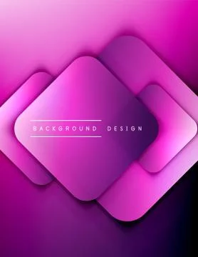 Rounded squares shapes composition geometric abstract background. 3D shadow 스톡 일러스트