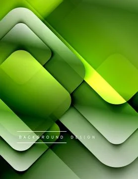Rounded squares shapes composition geometric abstract background. 3D shadow Stock Illustration