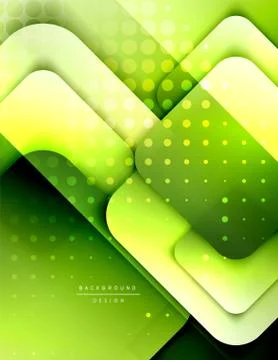 Rounded squares shapes composition geometric abstract background. 3D shadow Illustrazione stock