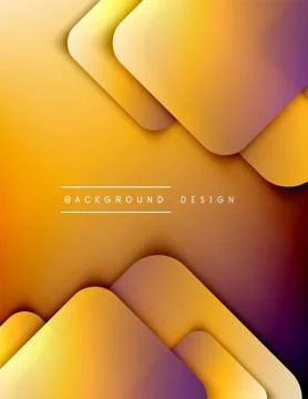 Rounded squares shapes composition geometric abstract background. 3D shadow 스톡 일러스트