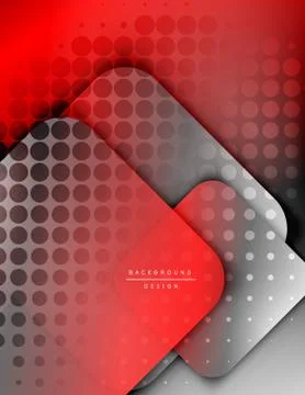Rounded squares shapes composition geometric abstract background. 3D shadow イラスト素材