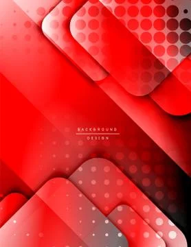 Rounded squares shapes composition geometric abstract background. 3D shadow Illustrazione stock