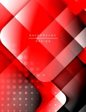 Rounded squares shapes composition geometric abstract background. 3D shadow 스톡 일러스트