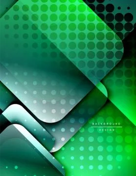 Rounded squares shapes composition geometric abstract background. 3D shadow Illustrazione stock