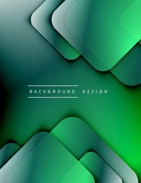 Rounded squares shapes composition geometric abstract background. 3D shadow Illustrazione stock